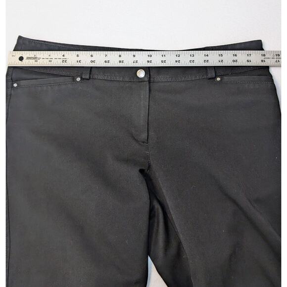 White House Black Market Mid-Rise Slim Crop Pants Black 12S - Picture 4 of 7